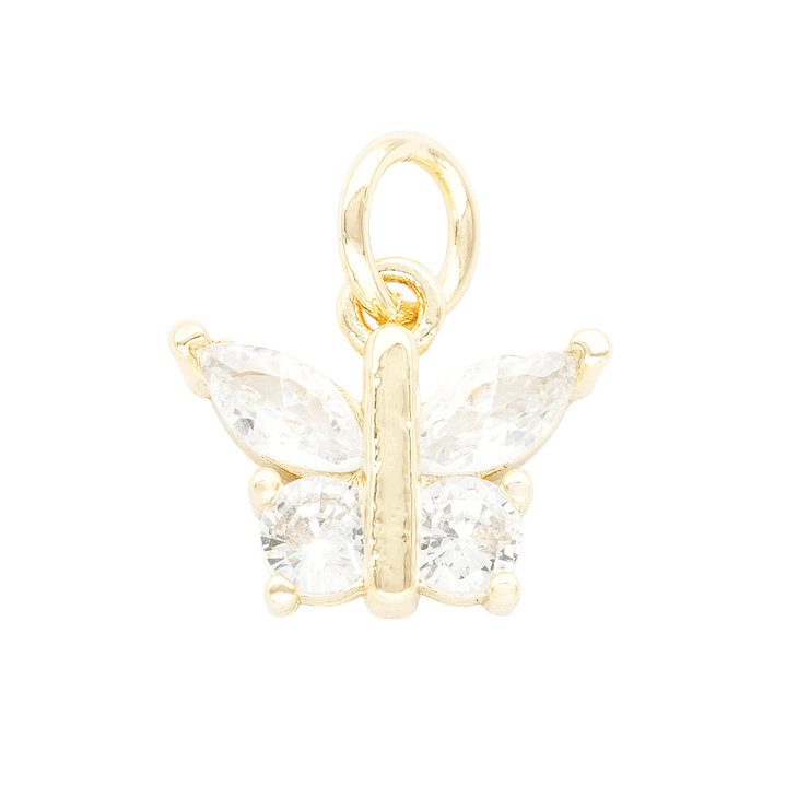 RODIO DORADO DIJE MARIPOSA ZIRCON 9*11MM 1