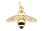 RODIO DORADO DIJE AVISPA ZIRCON 19*16MM - thumbnail 1