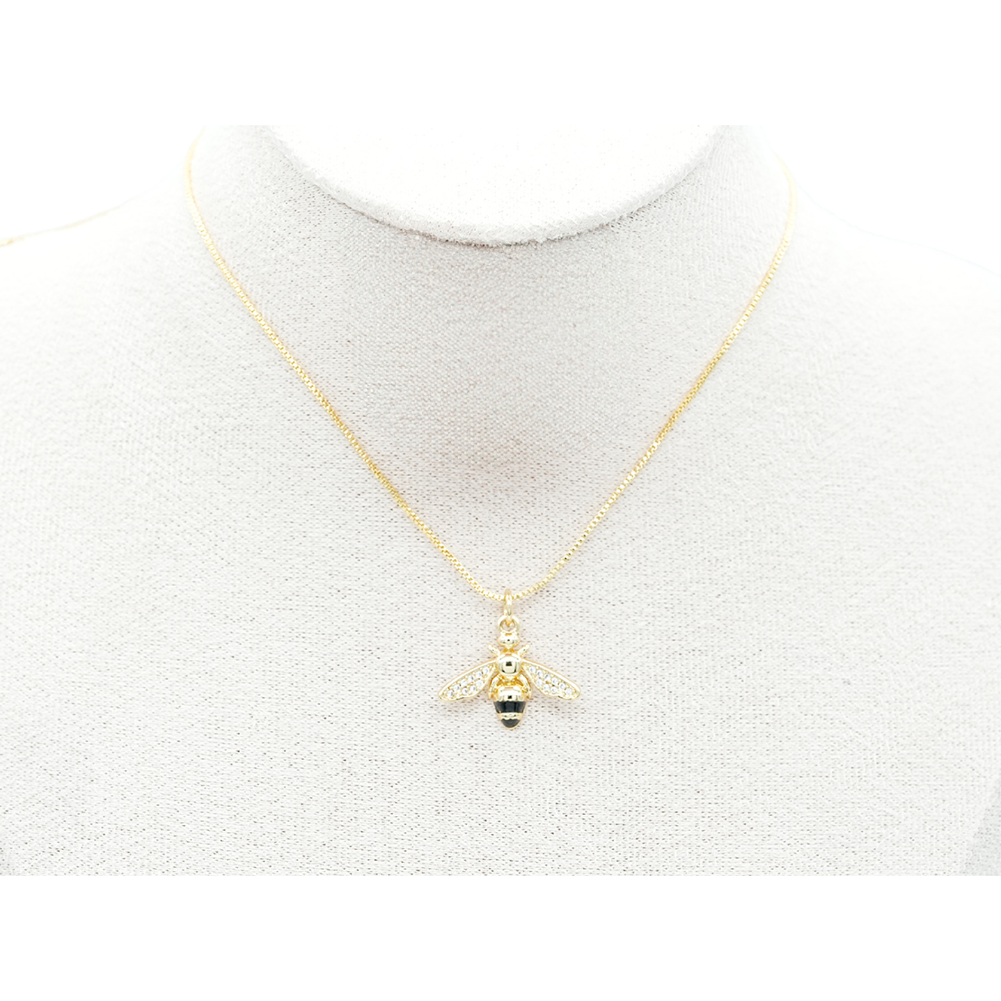 RODIO DORADO DIJE AVISPA ZIRCON 19*16MM 2