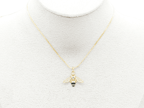 RODIO DORADO DIJE AVISPA ZIRCON 19*16MM