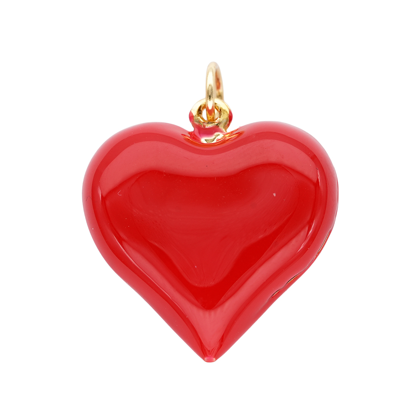 RODIO DORADO DIJE CORAZON ROJO 22*24MM 1