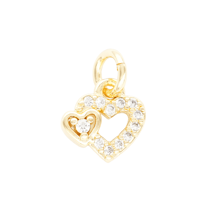RODIO DORADO DIJE CORAZON PEQUEÑO ZIRCON 8*8MM 1