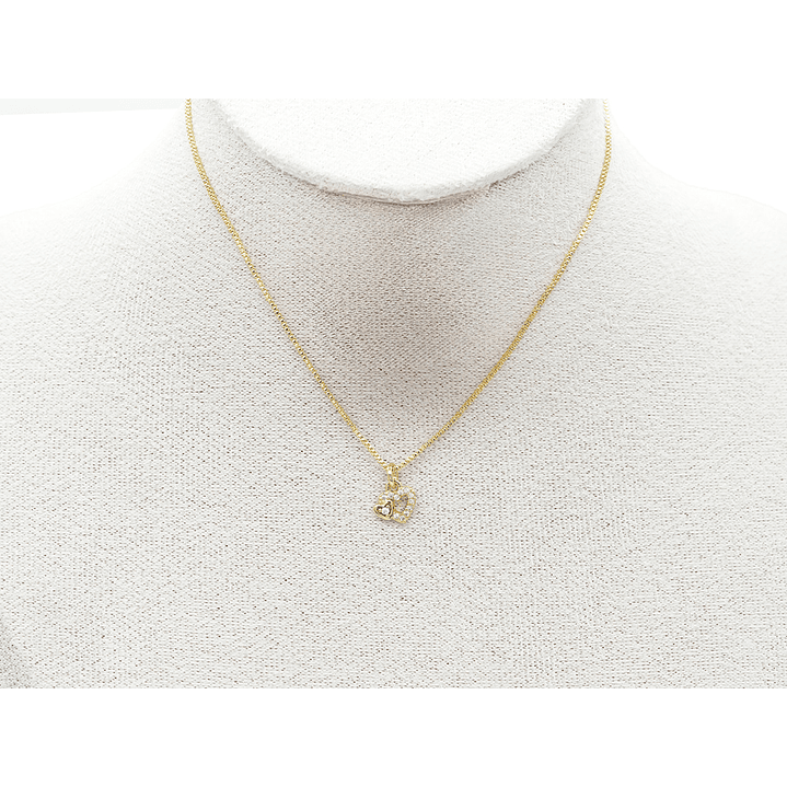 RODIO DORADO DIJE CORAZON PEQUEÑO ZIRCON 8*8MM 2