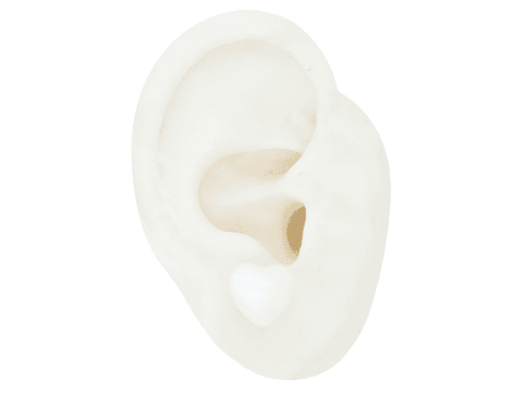 RODIO DORADO TOPO CORAZON BLANCO 12*10MM