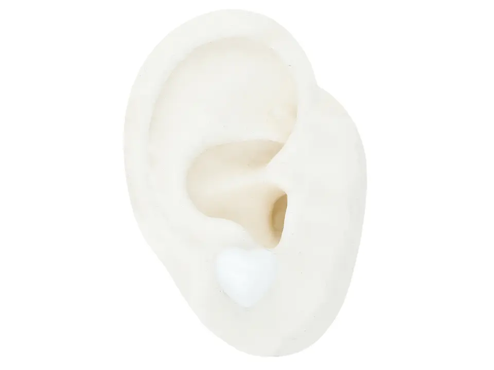 RODIO DORADO TOPO CORAZON BLANCO 12*10MM 2