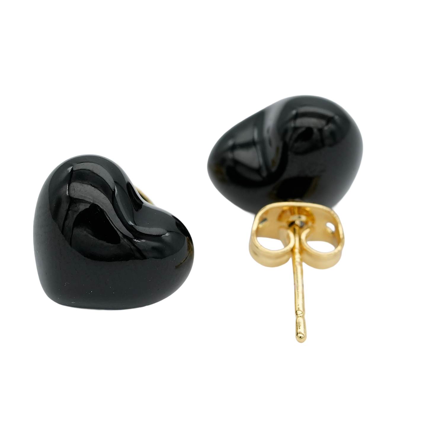 RODIO DORADO TOPO CORAZON NEGRO 12*10MM 1