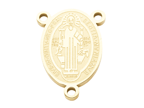 ACERO DORADO CRUCERO SAN BENITO 13*18MM