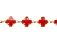 ACERO DORADO CADENA VAN CLEEF ROJO 11MM - Miniatura 1