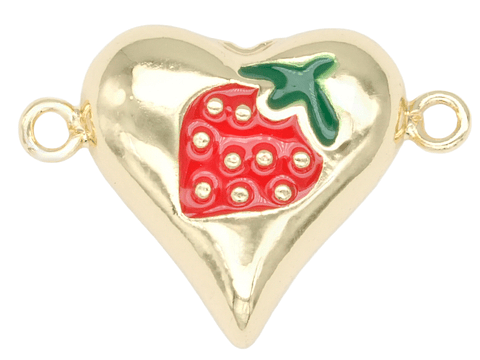 RODIO DORADO CENTRO CORAZON FRESA 13*14MM