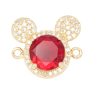 RODIO DORADO CENTRO MICKEY MAUSE ZIRCON 15*14MM