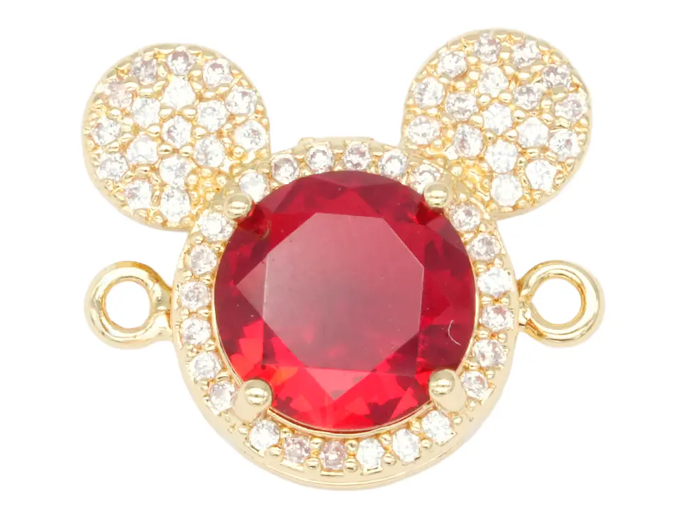 RODIO DORADO CENTRO MICKEY MAUSE ZIRCON 15*14MM 1