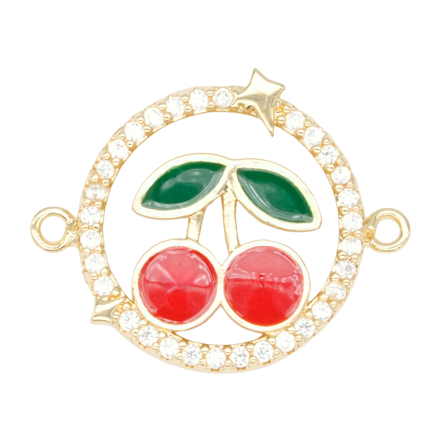 RODIO DORADO CENTRO CEREZA ZIRCON 16MM 1