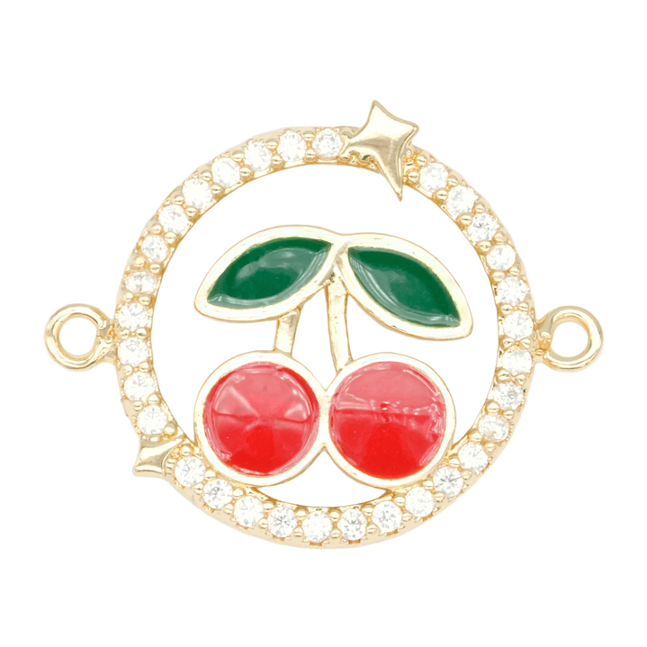 RODIO DORADO CENTRO CEREZA ZIRCON 16MM 1