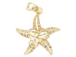 RODIO DORADO DIJE ESTRELLA DE MAR ZIRCON 18*16MM - Miniatura 1