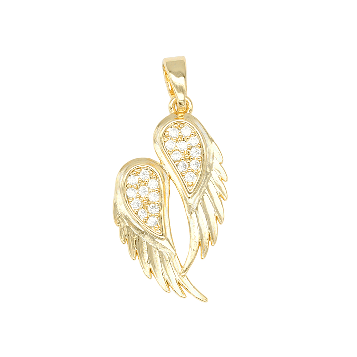 RODIO DORADO DIJE ALAS ZIRCON 23*13MM 1