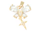 RODIO DORADO DIJE MARIPOSA ESTRELLA ZIRCON 11*18MM - Miniatura 1