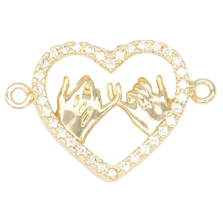 RODIO DORADO CENTRO CORAZON MEÑIQUE NACAR ZIRCON 15*14MM 1