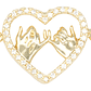 RODIO DORADO CENTRO CORAZON MEÑIQUE NACAR ZIRCON 15*14MM - thumbnail 1