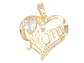 RODIO DORADO DIJE CORAZON MOM ZIRCON 18*18MM - thumbnail 1