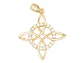 RODIO DORADO DIJE NUDO DE LA BRUJA ZIRCON 24*22MM - Miniatura 1