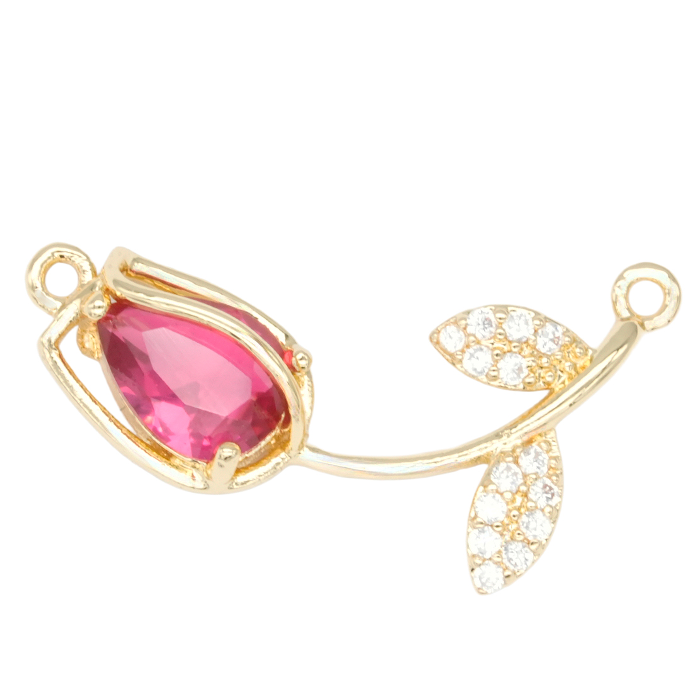 RODIO DORADO CENTRO TULI PAN FUCSIA 22*11MM 1