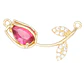 RODIO DORADO CENTRO TULI PAN FUCSIA 22*11MM - Miniatura 1