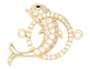 RODIO DORADO CENTRO DELFIN CIRCULO ZIRCON 15*22MM - thumbnail 1