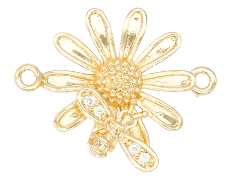 RODIO DORADO CENTRO FLOR AVEJA 15*17MM