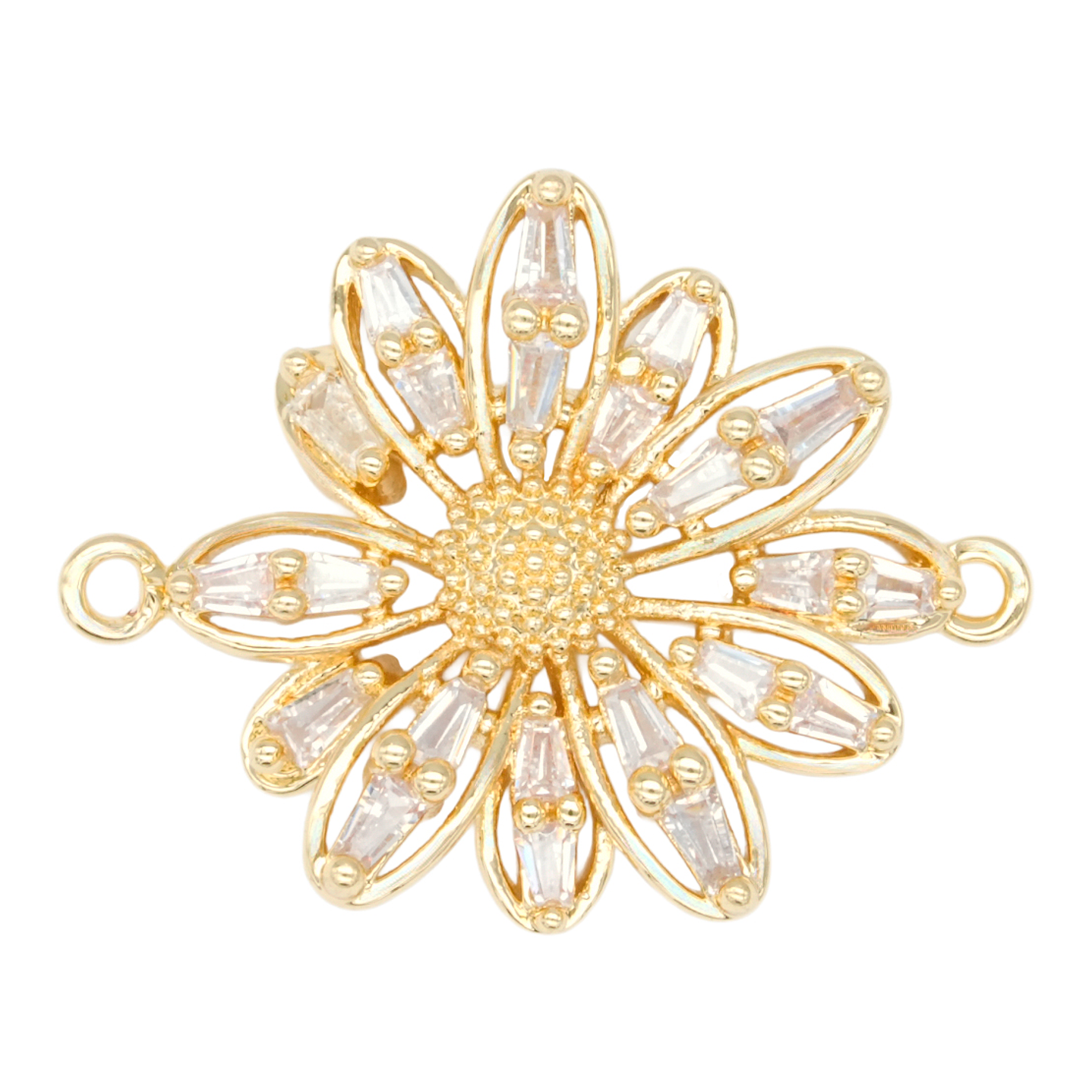 RODIO DORADO CENTRO GIRASOL ZIRCON 18*20MM 1