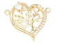 RODIO DORADO CENTRO CORAZON ARBOL VIDA ZIRCON 17*21MM - Miniatura 1