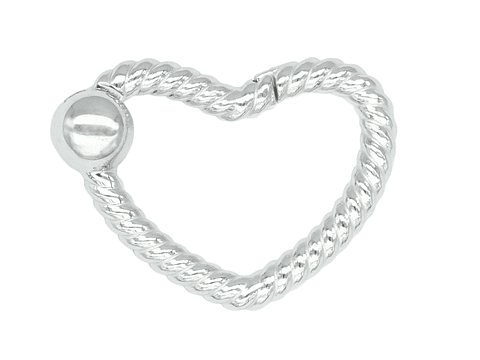 ACERO PLATEADO BROCHE CORAZON SILUETA ACANADO 22*16MM