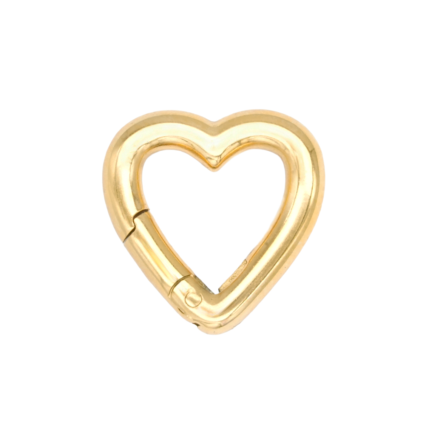 ACERO DORADO BROCHE CORAZON LISO 14*14MM 1