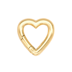 ACERO DORADO BROCHE CORAZON LISO 14*14MM