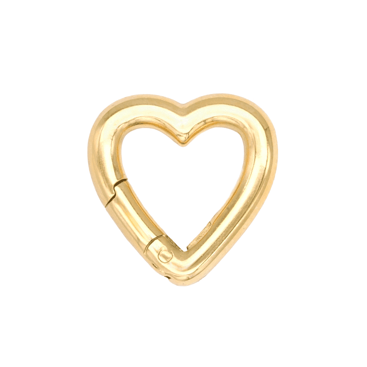 ACERO DORADO BROCHE CORAZON LISO 14*14MM 1
