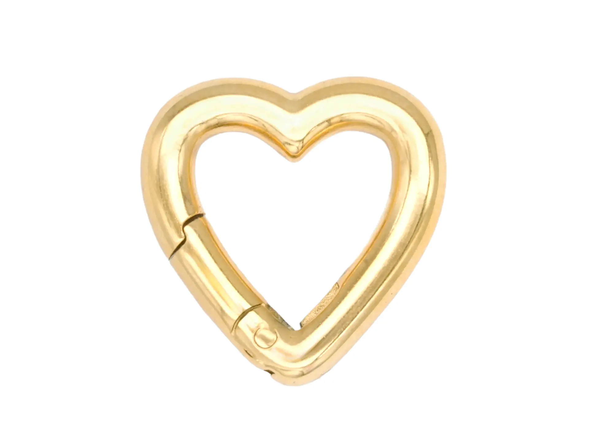 ACERO DORADO BROCHE CORAZON LISO 14*14MM 1