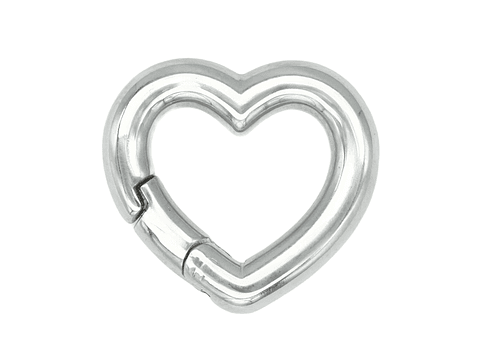 ACERO PLATEADO BROCHE CORAZON LISO 16*16MM