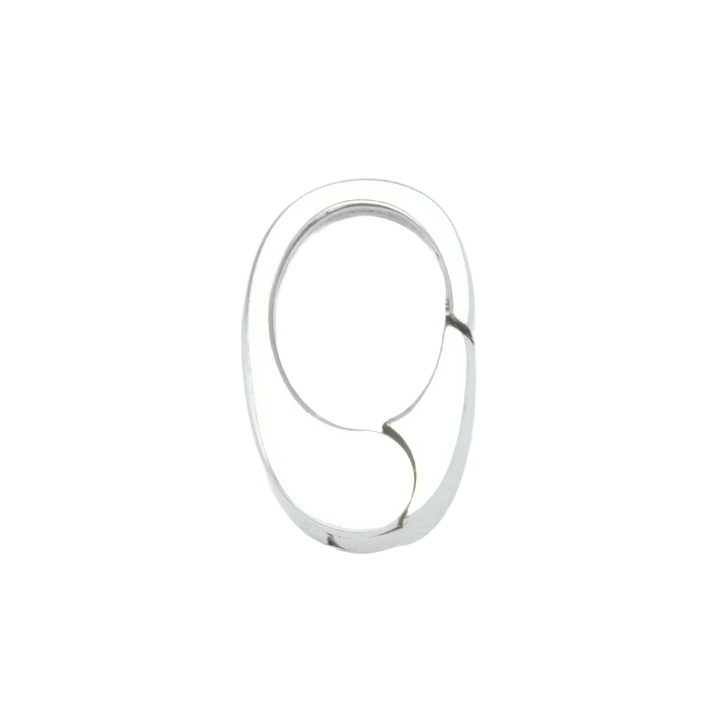 ACERO PLATEADO BROCHE OVALO LISO 8*12MM 1