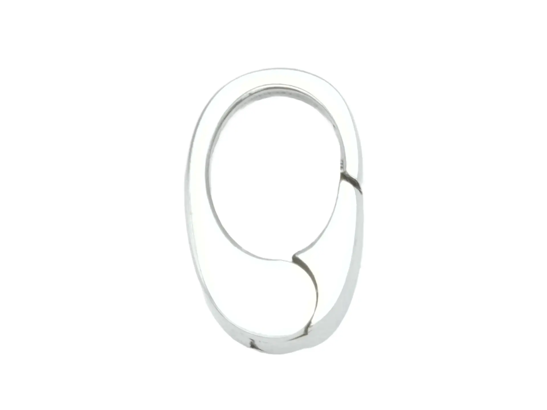 ACERO PLATEADO BROCHE OVALO LISO 8*12MM 1