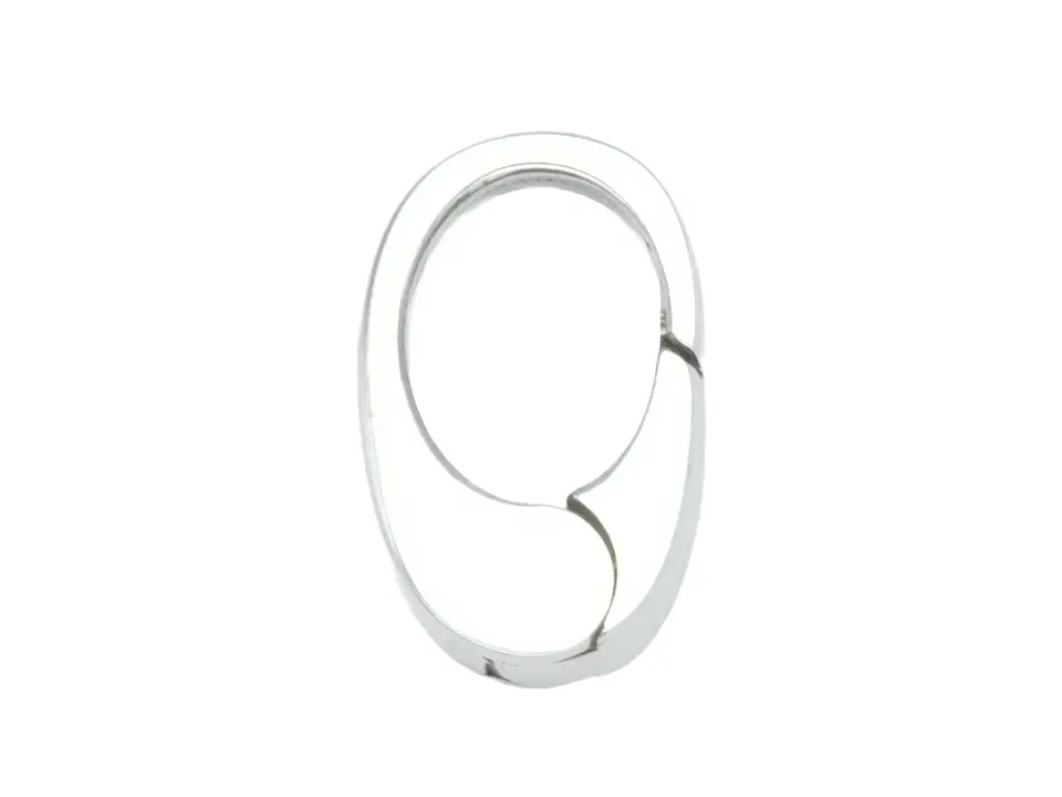 ACERO PLATEADO BROCHE OVALO LISO 8*12MM 1