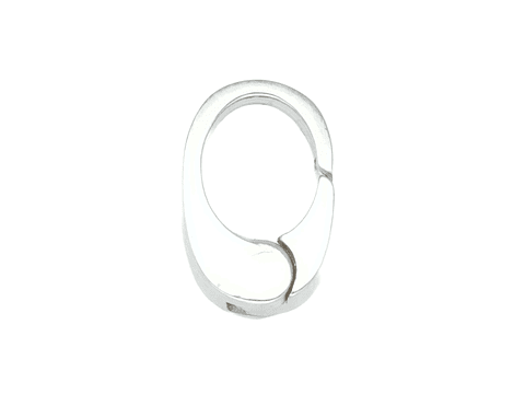 ACERO PLATEADO BROCHE OVALO LISO 6*10MM