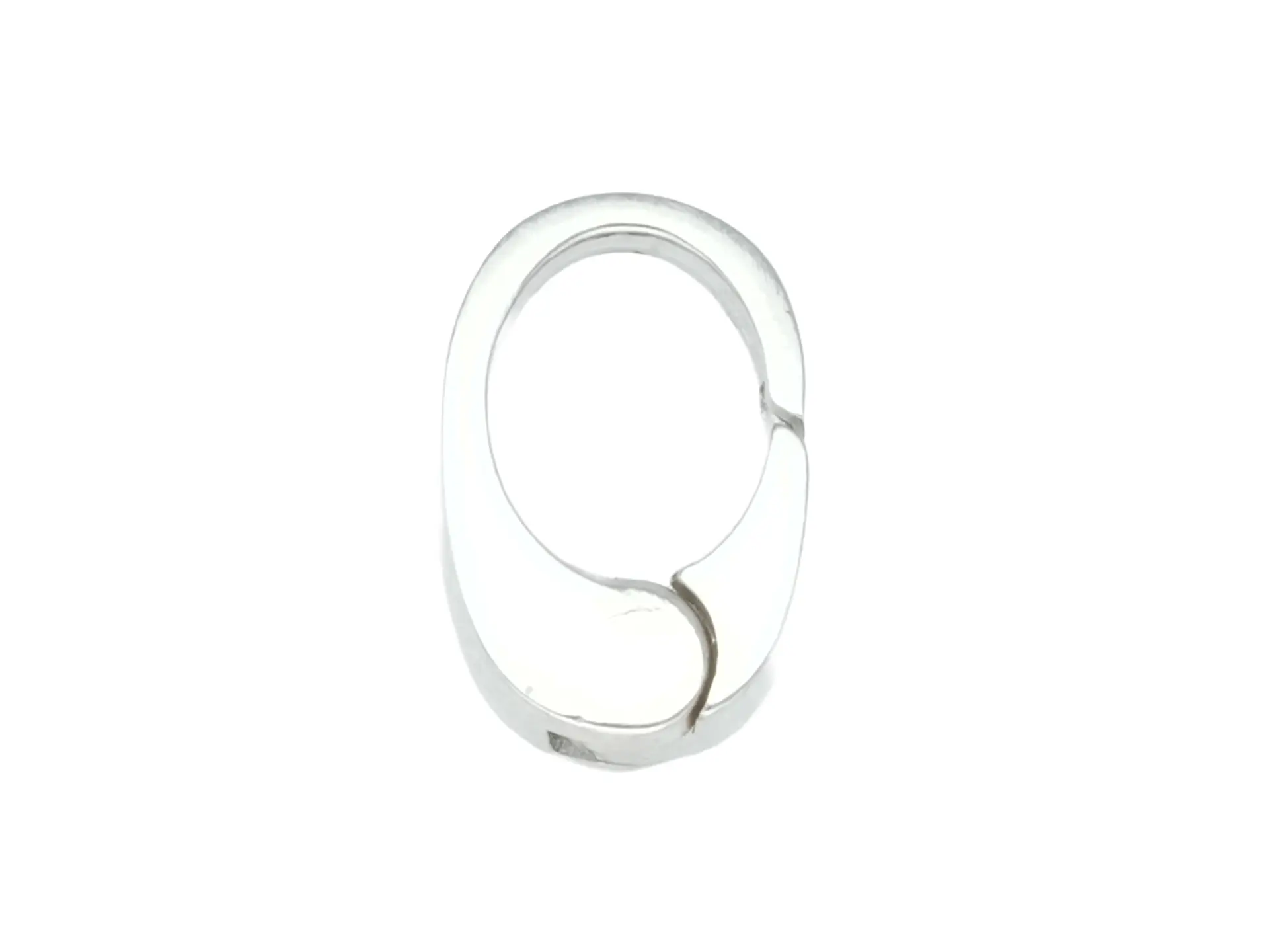 ACERO PLATEADO BROCHE OVALO LISO 6*10MM 1