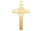 ACERO DORADO CRUZ SAN BENITO RELIEVE 33*19*2MM - Miniatura 2