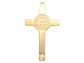 ACERO DORADO CRUZ SAN BENITO RELIEVE 33*19*2MM - Miniatura 1