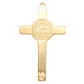 ACERO DORADO CRUZ SAN BENITO RELIEVE 33*19*2MM - Miniatura 1