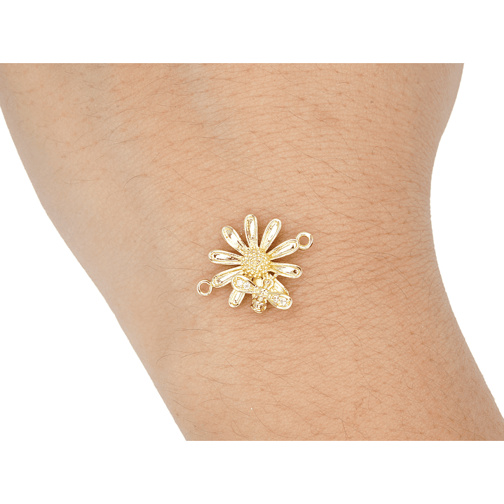 RODIO DORADO CENTRO FLOR AVEJA 15*17MM 2