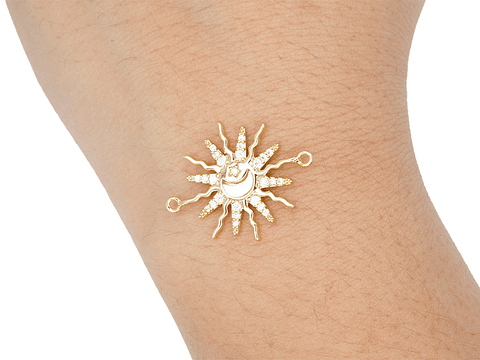 RODIO DORADO CENTRO SOL LUNA NACAR ZIRCON 20*22MM