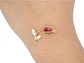 RODIO DORADO CENTRO TULI PAN FUCSIA 22*11MM - Miniatura 2