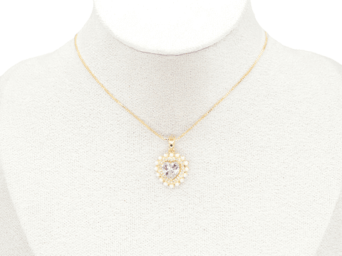 RODIO DORADO DIJE CORAZON PERLA ZIRCON ROSADO 18*16MM