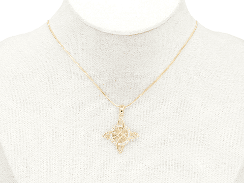 RODIO DORADO DIJE NUDO DE LA BRUJA ZIRCON 24*22MM