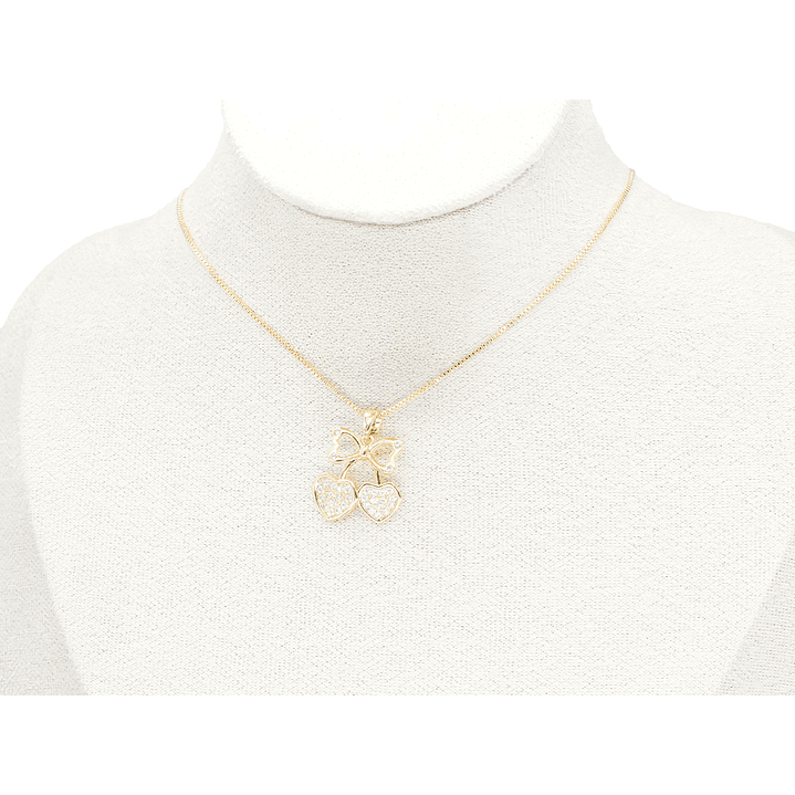 RODIO DORADO DIJE MOÑO CORAZON ZIRCON 19*19MM 2